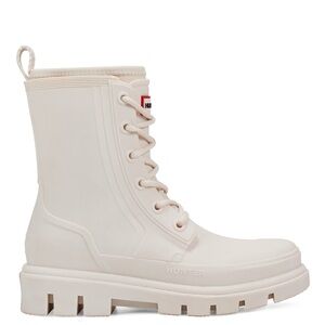 Hunter Women's Diana Cream Lace-Up Winter Boots
